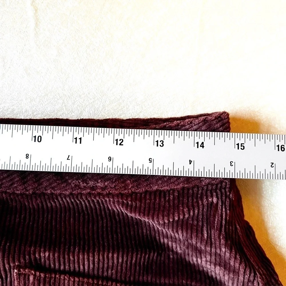 American Eagle Brown Corduroy high-rise Skirt Women Size 8 - Picture 5 of 8
